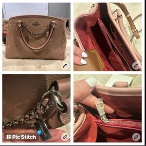 Coach Pink Leather Women's Bag